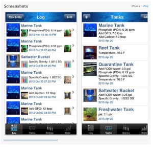 Saltwater aquarium app